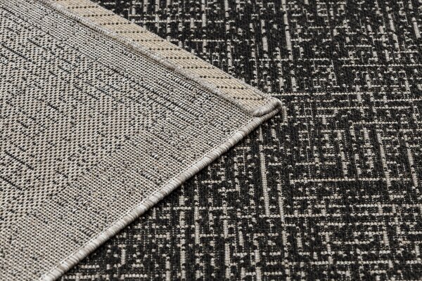 Covor sisal Floorlux 20401 Cadru negru si argintiu