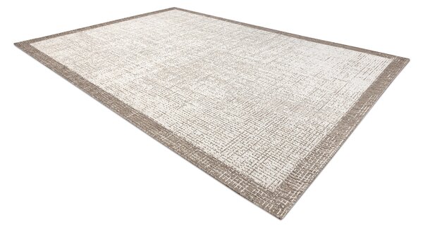 Covor sisal Floorlux 20401 Cadru şampanie si taupe