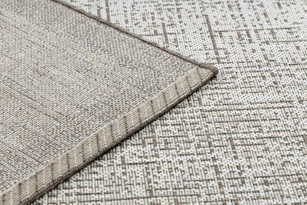 Covor sisal Floorlux 20401 Cadru şampanie si taupe