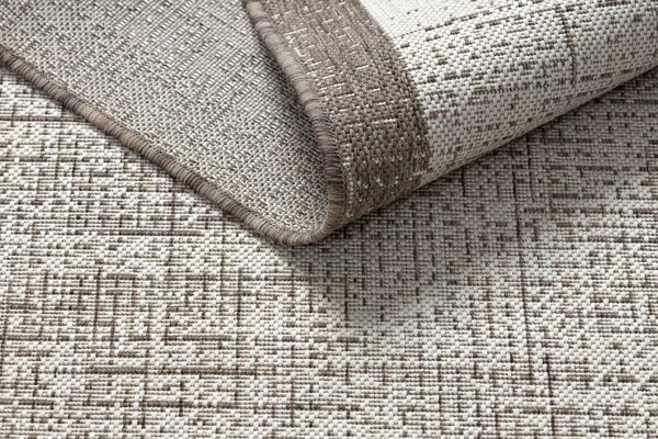 Covor sisal Floorlux 20401 Cadru şampanie si taupe