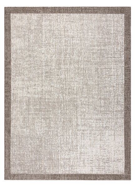 Covor sisal Floorlux 20401 Cadru şampanie si taupe
