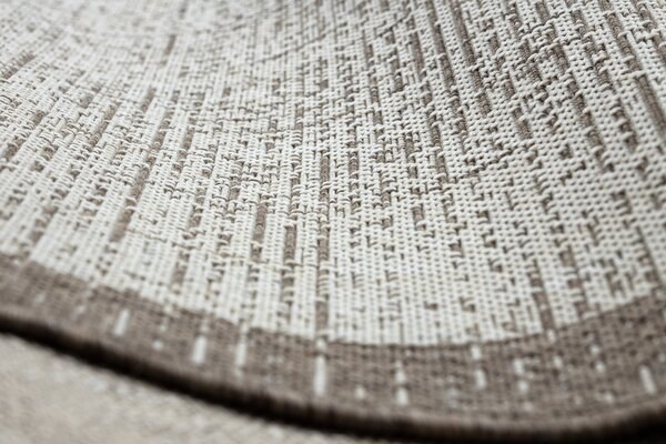 Covor sisal Floorlux 20401 Cadru şampanie si taupe