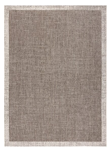 Covor sisal Floorlux 20401 Cadru taupe si şampanie