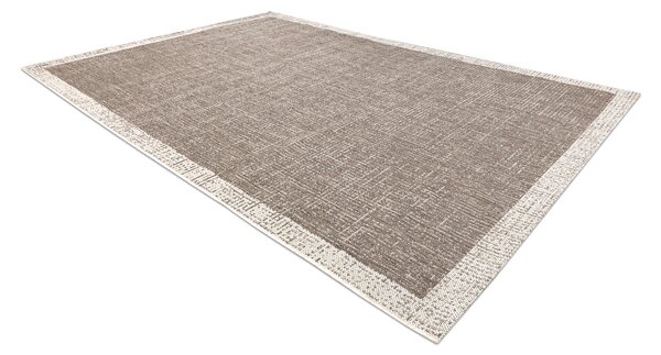 Covor sisal Floorlux 20401 Cadru taupe si şampanie