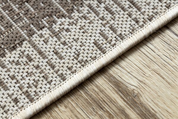 Covor sisal Floorlux 20401 Cadru taupe si şampanie