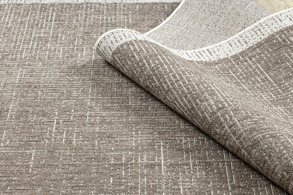 Covor sisal Floorlux 20401 Cadru taupe si şampanie
