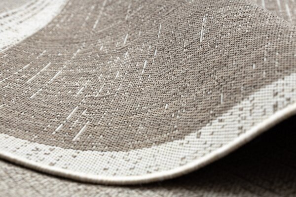 Covor sisal Floorlux 20401 Cadru taupe si şampanie