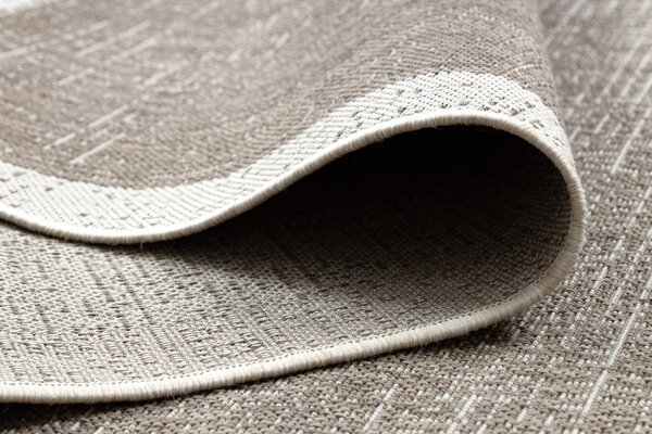 Covor sisal Floorlux 20401 Cadru taupe si şampanie