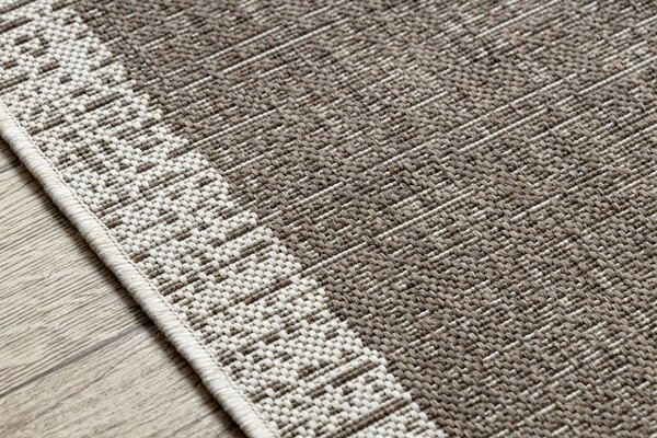 Covor sisal Floorlux 20401 Cadru taupe si şampanie