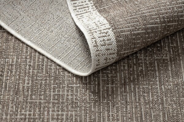 Covor sisal Floorlux 20401 Cadru taupe si şampanie