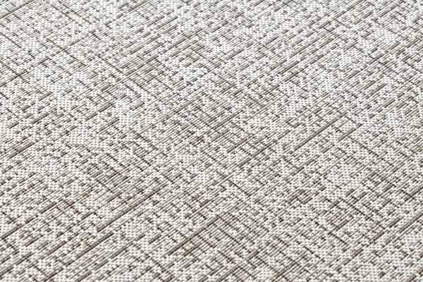 Covor sisal Floorlux cerc 20401 Cadru şampanie si taupe