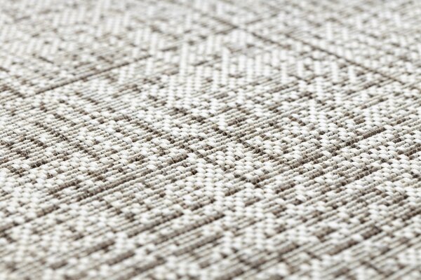 Covor sisal Floorlux cerc 20401 Cadru şampanie si taupe