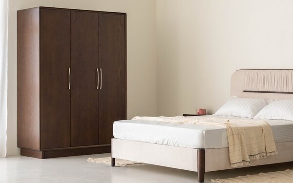 Dulap lemn masiv nuc Cooper, 140 × 62 × 198 cm