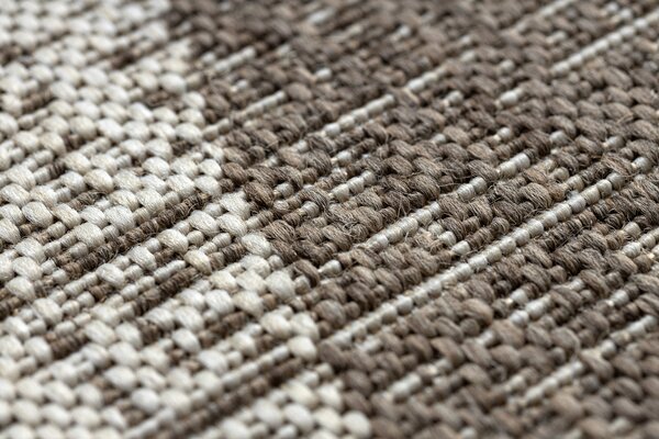 Covor sisal Floorlux cerc 20401 Cadru taupe si şampanie