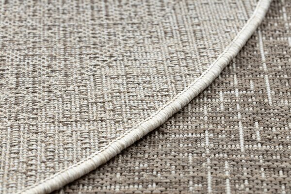 Covor sisal Floorlux cerc 20401 Cadru taupe si şampanie