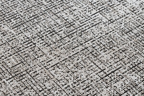 Covor sisal Floorlux Cerc 20401 Cadru argintiu si negru