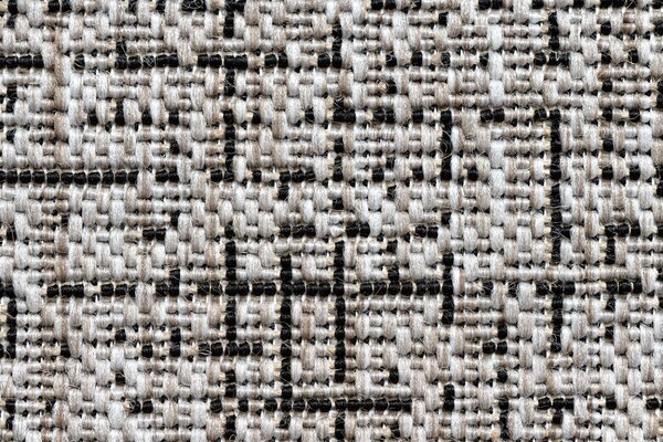 Covor sisal Floorlux Cerc 20401 Cadru argintiu si negru