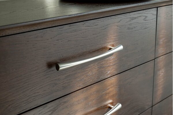 Comodă lemn masiv nuc Cooper, 160 × 42,5 × 78 cm