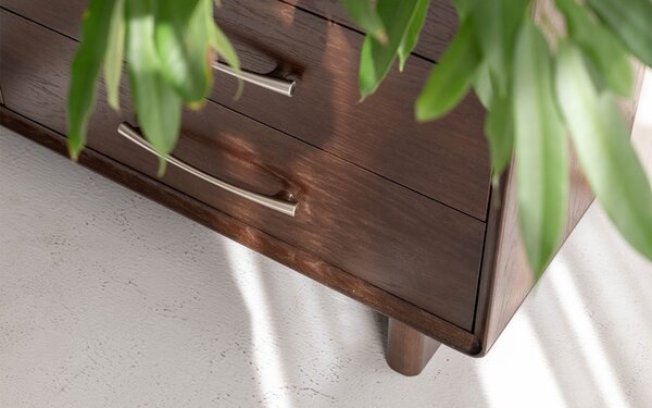 Comodă lemn masiv nuc Cooper, 160 × 42,5 × 78 cm