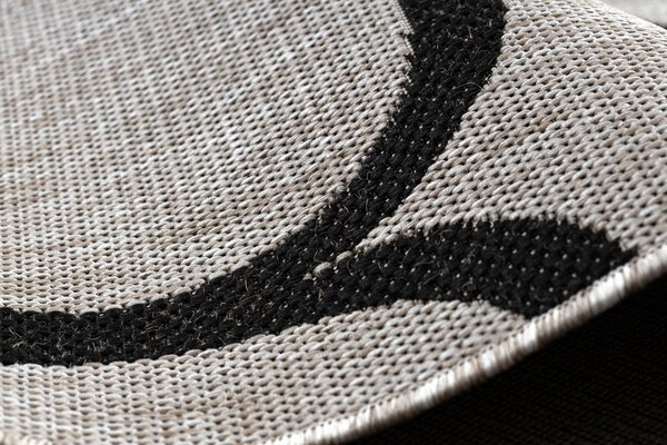Covor sisal Floorlux 20608 marocani trellis argintiu si negru