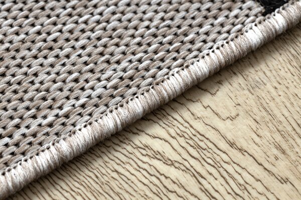 Covor sisal Floorlux 20608 marocani trellis argintiu si negru