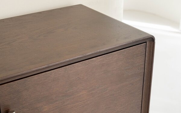 Comodă lemn masiv nuc Cooper, 160 × 42,5 × 78 cm