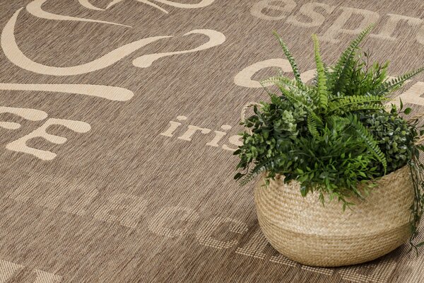 Covor sisal Floorlux 20645 cafea si natural