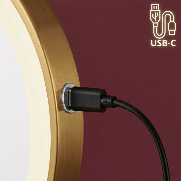 Oglindă LED Glow Old Gold