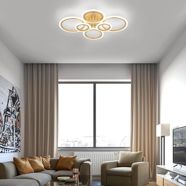 Candelabru Astralis Auriu, 35W LED cu 3 culori de lumină