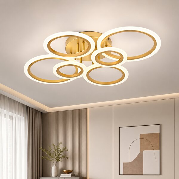 Candelabru Astralis Auriu, 35W LED cu 3 culori de lumină