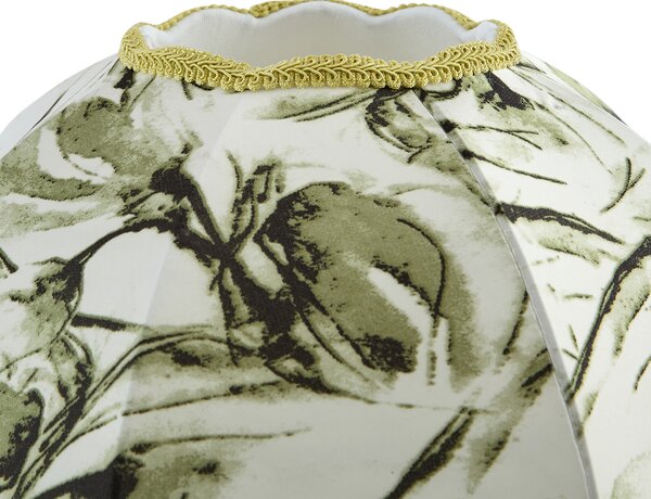 Abajur din material textil cu design cu frunze și interior alb 45/15/21,5 - Heritage