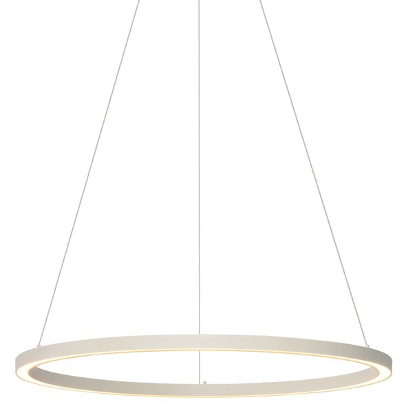 Plafonieră suspendată bej cu LED, 80 cm, cu dimmer în 3 trepte - Girello