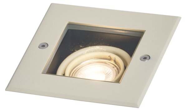 Spot modern de sol bej GU10 50mm rotativ și înclinabil IP65 - Oneon