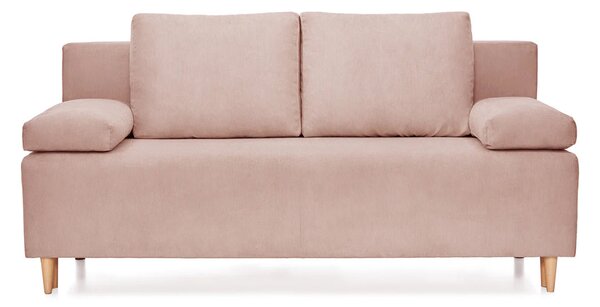 Canapea Extensibilă 3 locuri CANDY, cu ladă de depozitare, 190x95x100 cm, Roz-Fjord