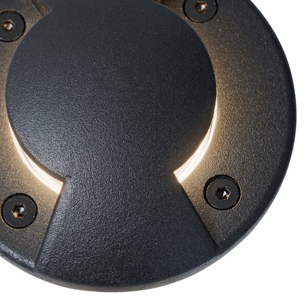 Spot modern de sol negru GU10 50mm Efect de 2 lumini IP65 - Cellar
