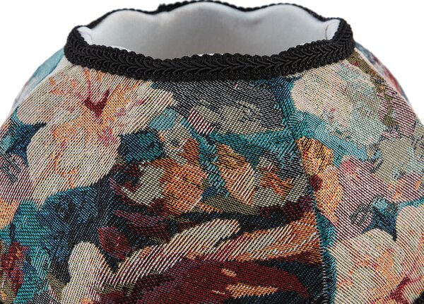 Abajur din material textil cu design floral și interior alb 31,5/15/14 - Heritage