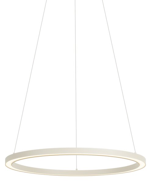Lampă suspendată de design bej 60cm incl. LED cu 3 trepte de intensitate luminoasă - Girello