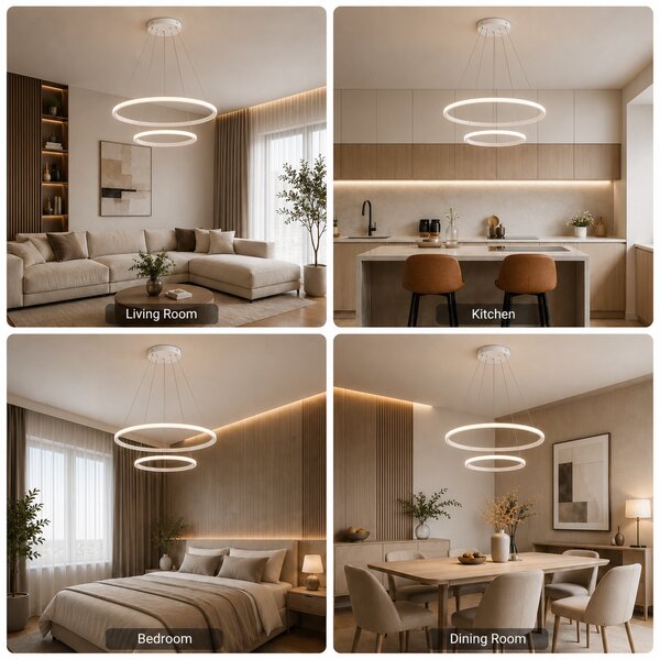 Lustră LED Valora 3 Culori de Lumină – Albă