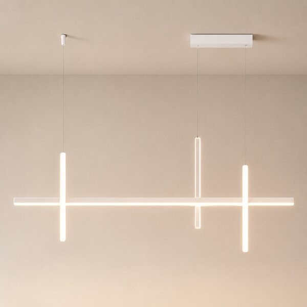 Candelabru Zenia LED cu 3 culori de lumină - Alb