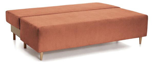 Canapea Extensibilă 3 locuri CANDY, cu ladă de depozitare, 190x95x100 cm, Maro-Fjord