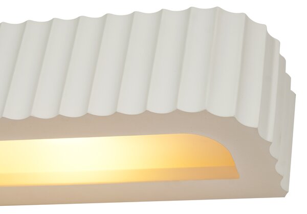 Lampă de perete scandinavă bej dreptunghiulară cu 2 lumini - Plaster