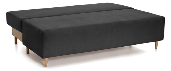 Canapea Extensibilă 3 locuri CANDY, cu ladă de depozitare, 190x95x100 cm, Antracit-Fjord