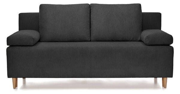 Canapea Extensibilă 3 locuri CANDY, cu ladă de depozitare, 190x95x100 cm, Antracit-Fjord