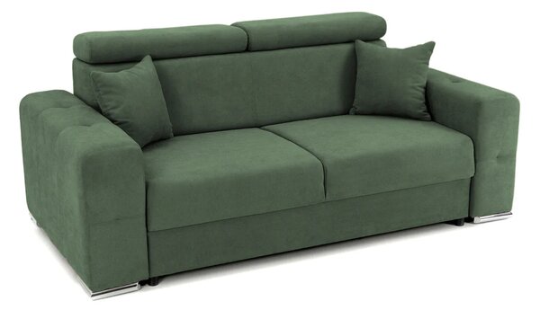 Canapea Fixă 2 locuri BELLAGIO, cu tetiere reglabile, 205x100x100 cm, Verde-Enjoy