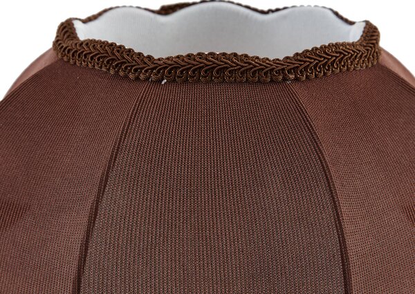 Abajur din material textil maro cu interior alb 31,5/15/14 - Heritage