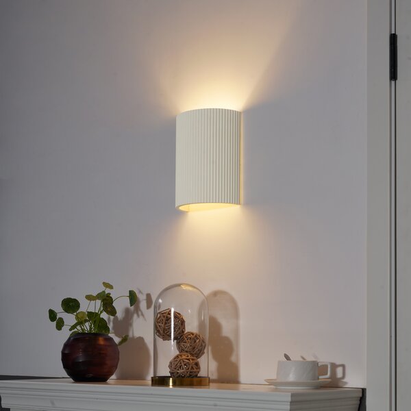 Lampă de perete scandinavă bej ovală - Plaster