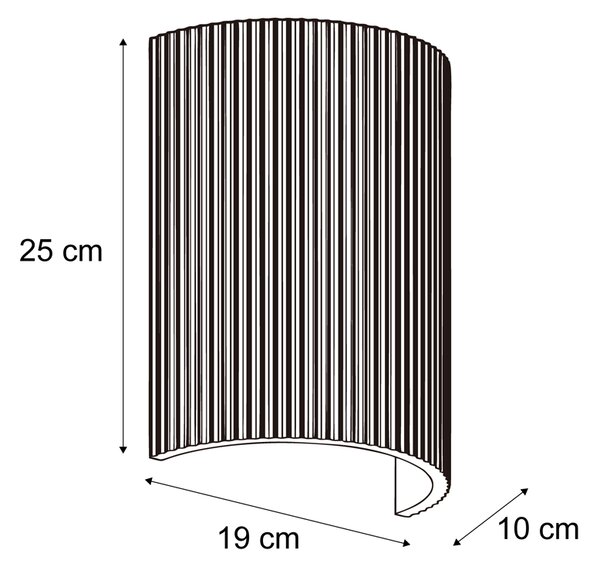 Lampă de perete scandinavă bej ovală - Plaster