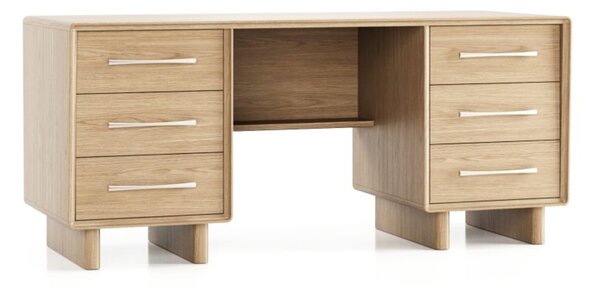 Birou lemn masiv executiv Cooper, 172 × 68 × 77 cm
