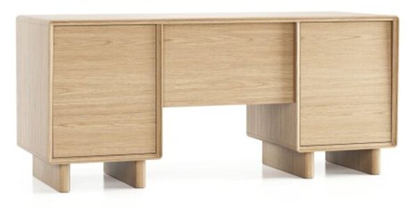 Birou lemn masiv executiv Cooper, 172 × 68 × 77 cm