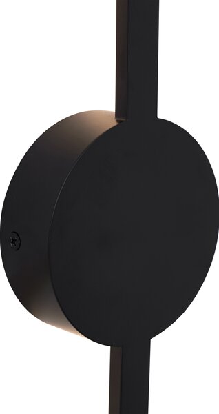 Lampă de perete modernă neagră 60cm incl. LED - Clockwise